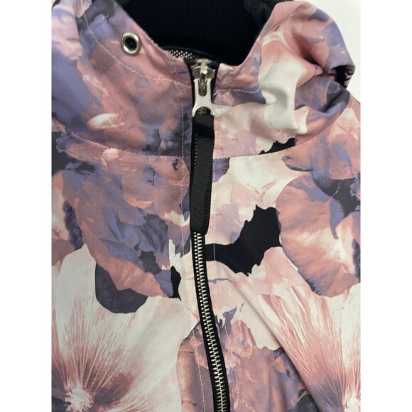 Forever 21 Cropped Hoodie Bomber Floral Jacket Pockets Full Zip SZ XS - Picture 7 of 8